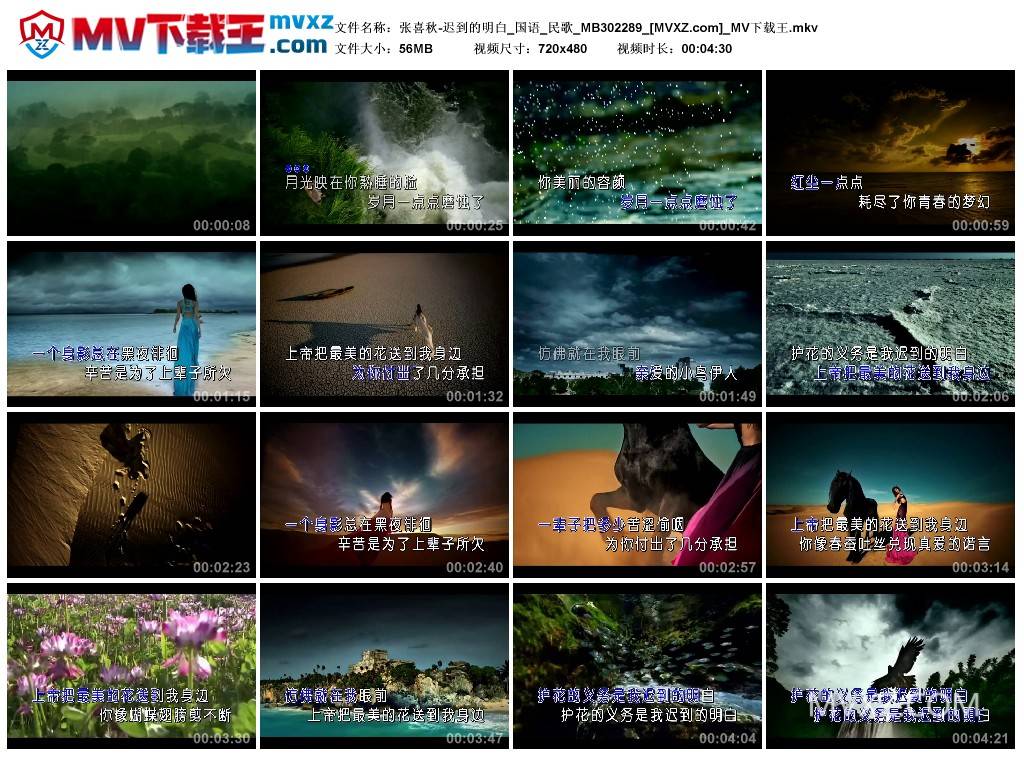 张喜秋-迟到的明白_国语_民歌_MB302289